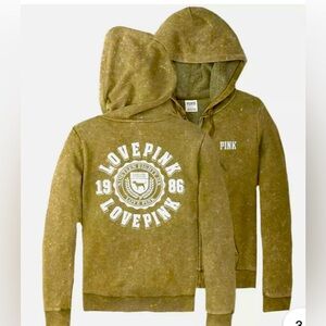 Victoria’s Secret - PINK CLASSIC FULL ZIP FRONT HOODIE IN Green Heritage…